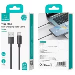 Kábel USAMS YD Series SJ708 18W 3A USB-A to USB-C 1m fehér