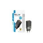 Beline Ład. network. GaN töltő BLN3CB65, 65W, 2x USB-C + 1x USB (head only), PD 3.0 + QC 3.0, fekete
