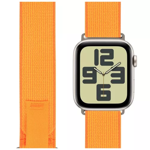 OBAL:ME textil szíj Apple Watch 42-49 mm M-L készülékhez, narancssárga