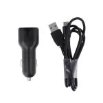 Maxlife MXCC-01 autós töltő 2 x USB 2,4 A + USB-C kábel fekete