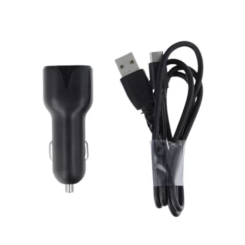 Maxlife MXCC-01 autós töltő 2 x USB 2,4 A + USB-C kábel fekete