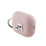 Karl Lagerfeld PU Embossed Karl and Choupette Heads tok AirPods Pro 2 készülékhez rózsaszín