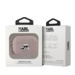 Karl Lagerfeld PU Embossed Karl and Choupette Heads tok AirPods Pro 2 készülékhez rózsaszín