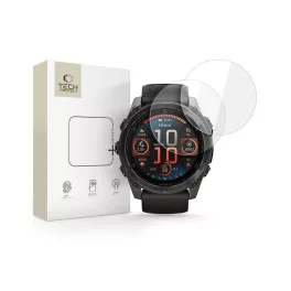   Temperált üveg kijelzővédő Tech-Protect Glass Fit+ 2-PACK Garmin Fenix 8 / 8 Pro (51 MM) készülékhez átlátszó