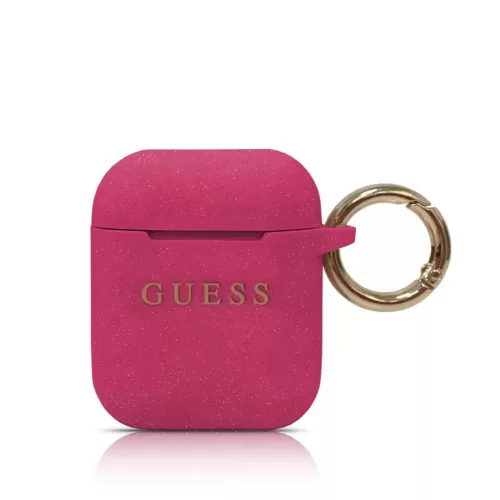 Guess Apple Airpods szililkon tok, lila, GUACCSILGLFU