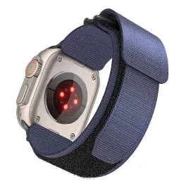   Forcell F-Design FA05 nylon tépőzáras szíj Apple Watch készülékhez 42/44/45/49 mm kék