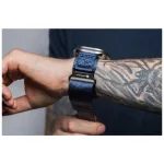 Forcell F-Design FA05 nylon tépőzáras szíj Apple Watch készülékhez 42/44/45/49 mm kék