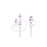 USAMS kábel U85 2xUSB-C/USB/Micro-USB/Lightning 6in1 2m 100W PD Fast Charge SJ646USB lila