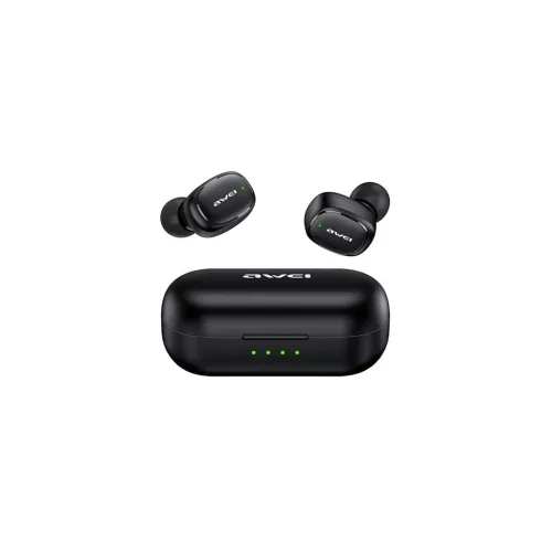 Awei T13 PRO bluetooth fülhallgató SZTEREO (v5.1, TWS, vízálló, extra mini + töltőtok) FEKETE (T13_PRO_B)