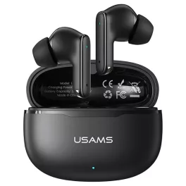   USAMS E05 TWS fülhallgatók Bluetooth 6.0 vezeték nélküli fekete