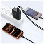 TECH-PROTECT NC140W-GAN 4-portos hálózati töltő PD 140W / QC3.0 fekete