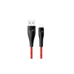 USAMS Braided U41 Lightning kábel 1m 2A Fast Charge SJ391USB02 (US-SJ391) piros