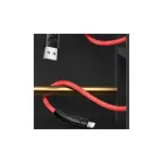 USAMS Braided U41 Lightning kábel 1m 2A Fast Charge SJ391USB02 (US-SJ391) piros