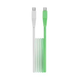   Setty USB-C–USB-C kábel 1,5 m 3A KGC-C-1.5320 átmenetes menta-fehér