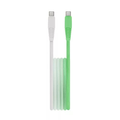 Setty USB-C–USB-C kábel 1,5 m 3A KGC-C-1.5320 átmenetes menta-fehér