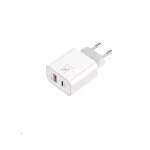 MX ALFA fali töltő 20W PD+QC USB-A és USB-C kimenettel + 20W PD USB-C–USB-C kábel, fehér