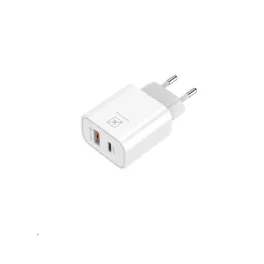   MX ALFA fali töltő 20W PD+QC USB-A és USB-C kimenettel + 20W PD USB-C–USB-C kábel, fehér