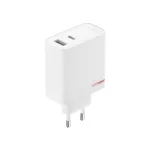 OnePlus SUPERVOOC 80W GaN Dual USB-A + USB-C utazó töltő + USB-C/USB-C kábel fehér