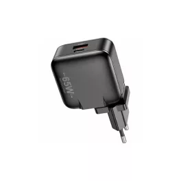 AWEI töltő PD55-EU 65WUSB + USB-C GaN fekete
