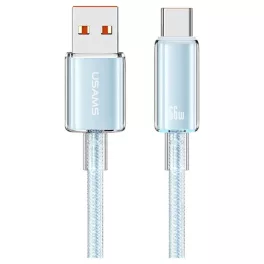   USAMS Cloud Series kábel US-SJ658 6A USB-A to USB-C 1.2m kék
