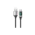 USAMS Fonott Kábel U78 USB-C 1.2m LED 6A Gyors Töltés fehér SJ544USB02 (US-SJ544)