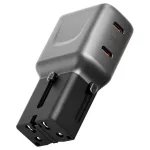 Energea TravelGo Adapter 45 2xUSB-C 45W fali töltő grafit fekete