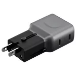 Energea TravelGo Adapter 45 2xUSB-C 45W fali töltő grafit fekete