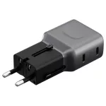 Energea TravelGo Adapter 45 2xUSB-C 45W fali töltő grafit fekete