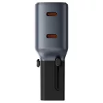 Energea TravelGo Adapter 45 2xUSB-C 45W fali töltő grafit fekete