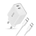 Tech-Protect Hálózati Töltő szett PD35W 2*USB-C + USB-C / USB-C Fehér
