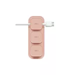 UNIQ Pod Mag mágneses kábelrendező + base halvány rózsaszín