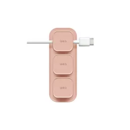   UNIQ Pod Mag mágneses kábelrendező + base halvány rózsaszín
