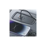 USAMS autós töltő 1xUSB+1xUSB-C C38 30WPD gyors töltés beépített gyűrűvel acél/patinált