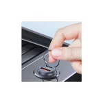 USAMS autós töltő 1xUSB+1xUSB-C C38 30WPD gyors töltés beépített gyűrűvel acél/patinált