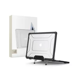   TECH-PROTECT SMARTSHELL PRO MacBook Air 13 tok készülékhez M2 / M3 / M4 / 2023-2025 fekete / átlátszó