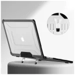 TECH-PROTECT SMARTSHELL PRO MacBook Air 13 tok készülékhez M2 / M3 / M4 / 2023-2025 fekete / átlátszó