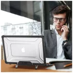TECH-PROTECT SMARTSHELL PRO MacBook Air 13 tok készülékhez M2 / M3 / M4 / 2023-2025 fekete / átlátszó