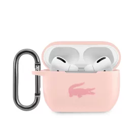   Lacoste Liquid Silicone Glossy Printing Logo tok Airpods Pro készülékhez rózsaszín