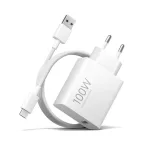 Xiaomi MDY-19-ER USB-A 100W utazótöltő és 6A USB-C adatkábel fehér