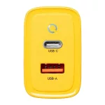 Tactical Microgrid GaN 45W Töltő, USB-A + Type-C, Sárga