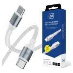 3MK Hyper Cable N-SERIES USB-C to USB-C kábel 1m 20V/3A 60W fehér
