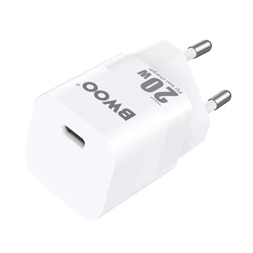 BWOO CDA155 PD fali töltő 1× USB-C port 1A 20W fehér