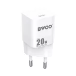 BWOO CDA155 PD fali töltő 1× USB-C port 1A 20W fehér