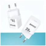 BWOO CDA155 PD fali töltő 1× USB-C port 1A 20W fehér