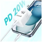 BWOO CDA155 PD fali töltő 1× USB-C port 1A 20W fehér