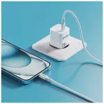 BWOO CDA155 PD fali töltő 1× USB-C port 1A 20W fehér