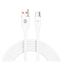 Forever USB – USB-C kábel 1,0 m 6A fehér