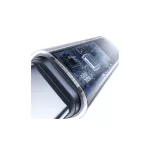 USAMS AU18 USB-C–USB-C adapter digitális kijelzővel 100W acél/alumínium SJ682TC01 (US-SJ682)
