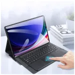 DUX DUCIS DK összecsukható tok Samsung Tab S10 Ultra/S9 Ultra/S8 Ultra készülékhez háttérvilágításos vezeték nélküli billentyűzettel fekete