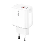 BWOO CDA182 QC 38W fali töltő 1x USB-A + 1x USB-C fehér